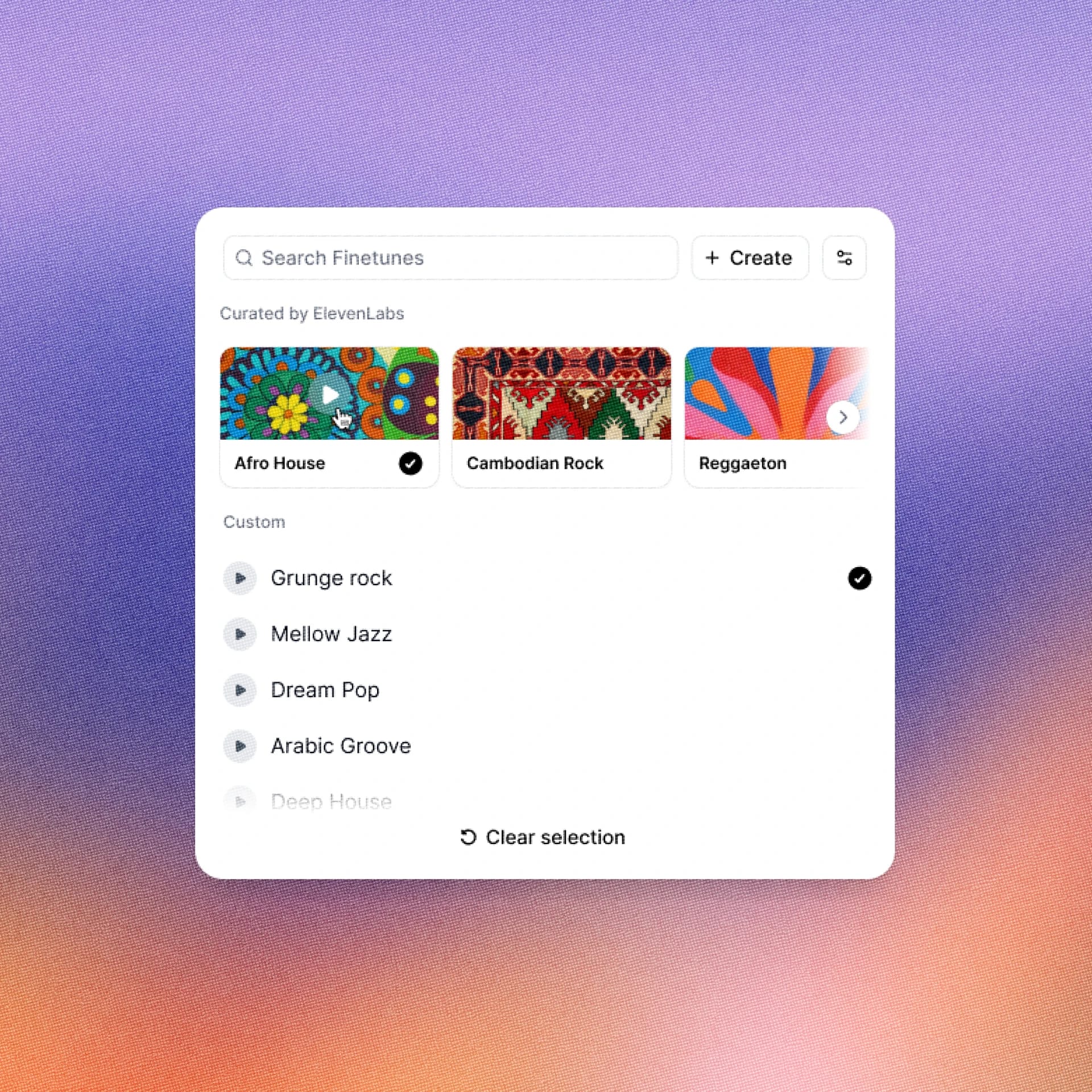 Music Finetunes