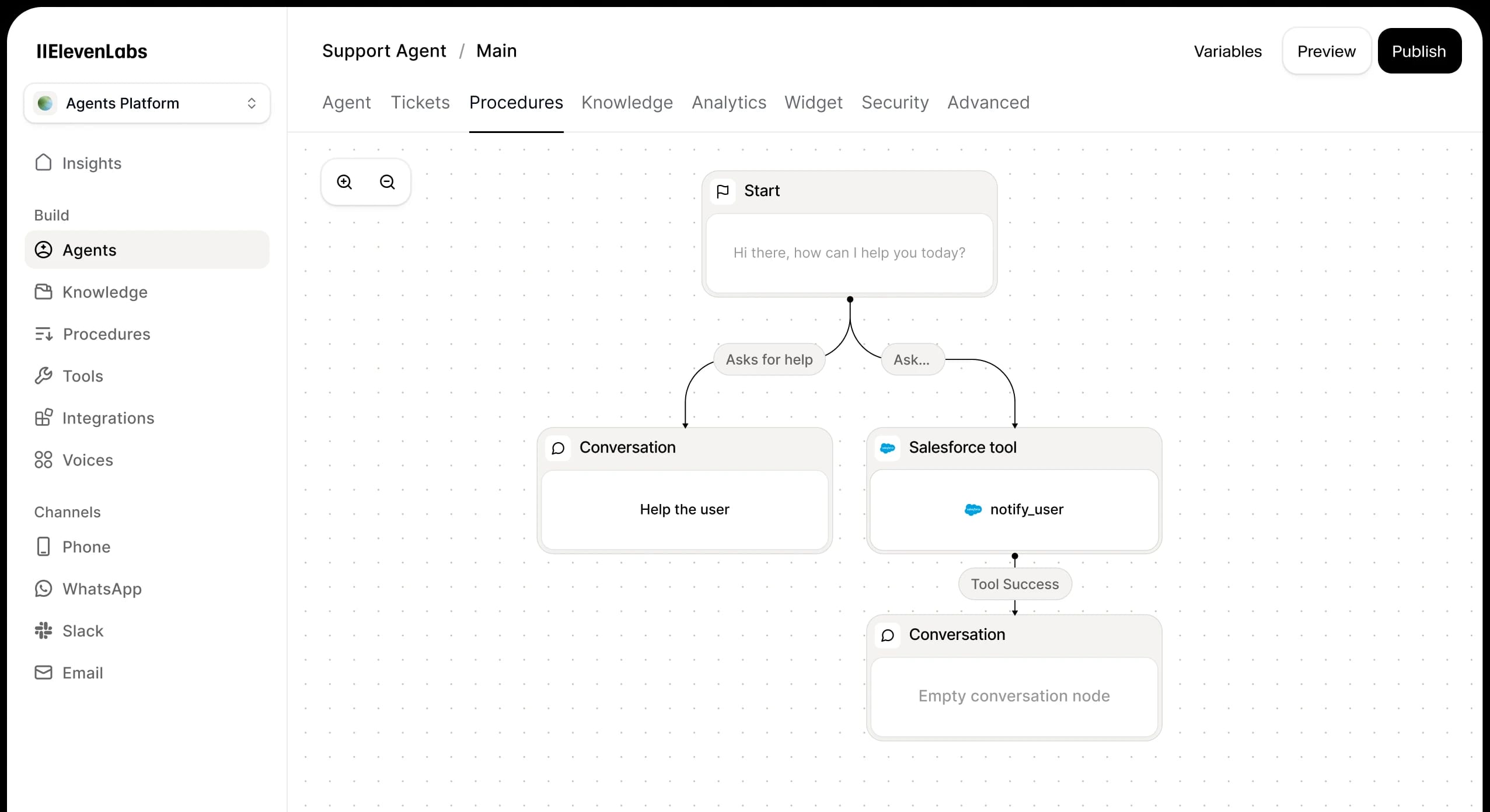 Workflows UI